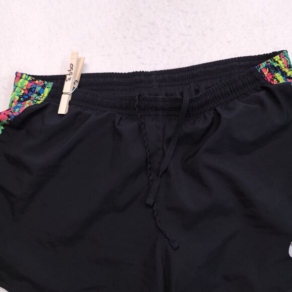 Nike Dri-Fit Athletic Drawstring Running Shorts Womens Size Small S Black Multi - Picture 1 of 9